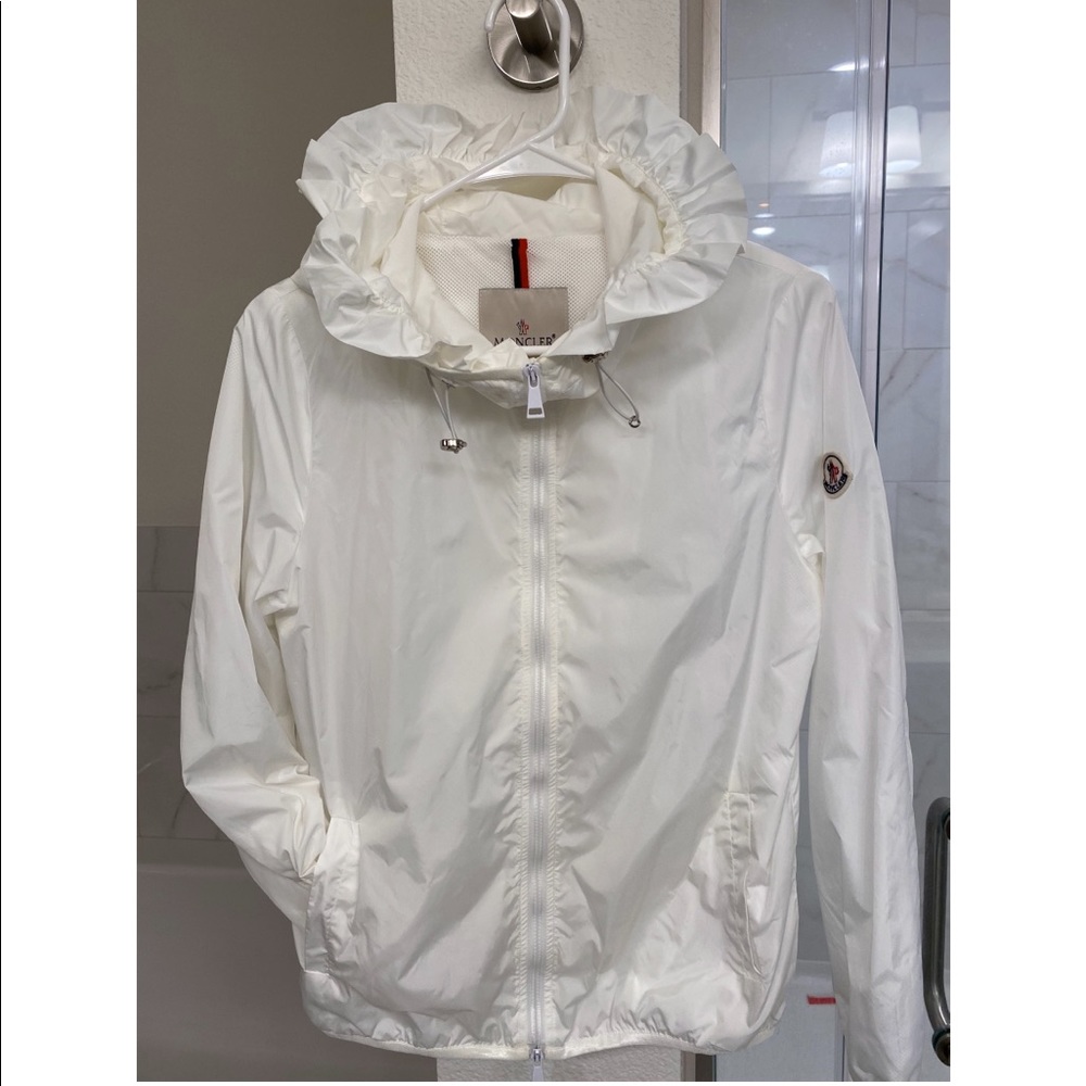 Moncler White Spring Jacket / Windbreaker